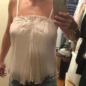 Rebecca Taylor light pink flower cami size 4
